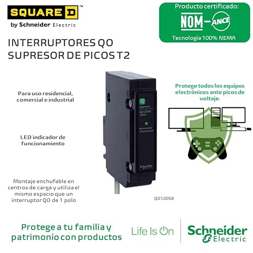 Square D - Qo2175Sb Qo Surgebreaker, Surge Protection Device, 22.5Ka, 120/240V, 1-Phase, 3-Wire #TOP3
