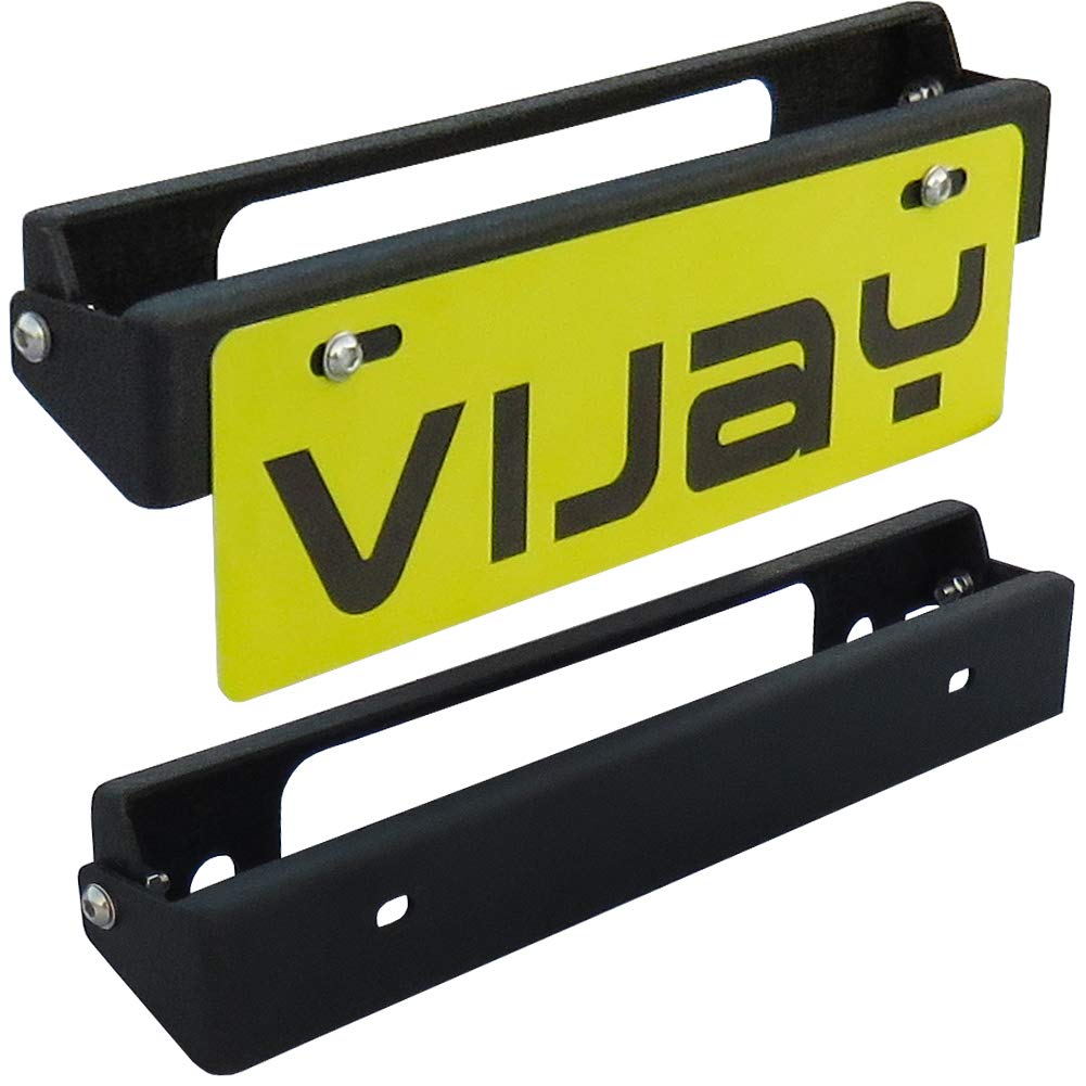 Tioyar FlipUp License Plate Holder for Winch Black for Wrangler TJ YJ