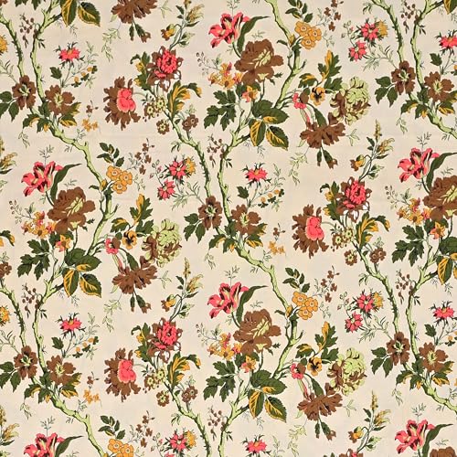 Image of Mafatlal Saanjh 144 TC Cotton Double Bed Sheet Summer Collection 95x108 Inch | Floral Pattern Finish | Airy Comfortable Weave | Hand Crafted |Pillowcase Included | Beige Premium Bedding Essential