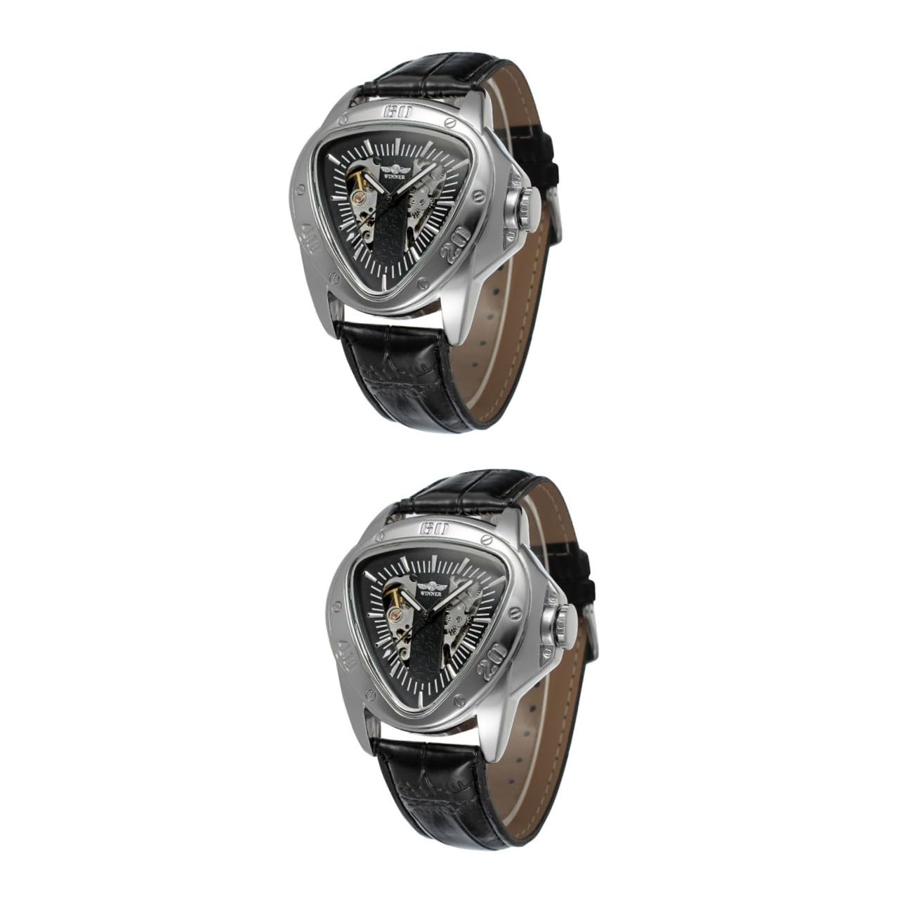 2 Pz orologio meccanico da uomo orologio da polso automatico orologi automatici orologio automatico da uomo orologi da watch vegito men orologio meccanico automatico Black