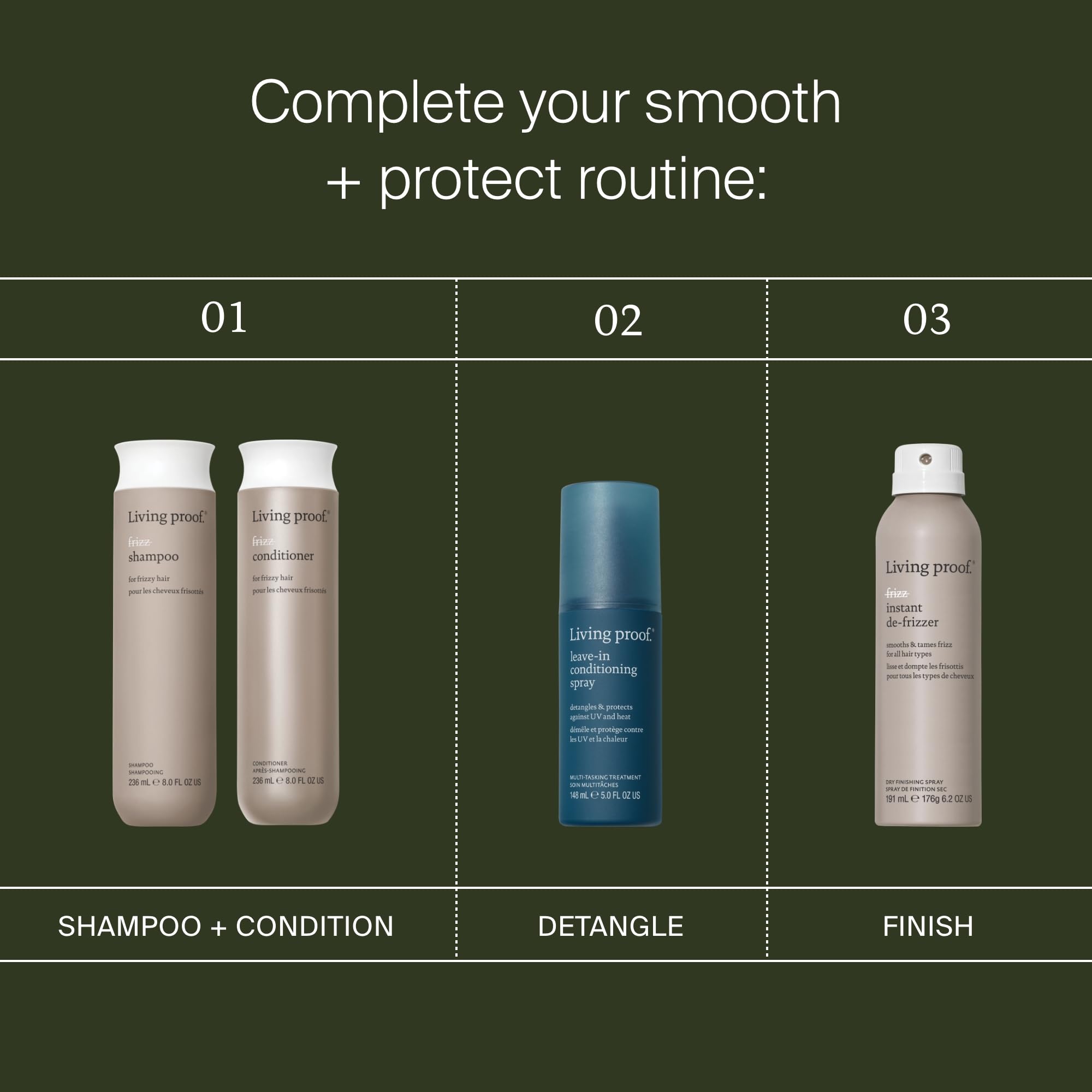Living Proof No Frizz Conditioner 710ml – Après-shampoing lissant anti-frisottis – Sans silicone & hydratant – Pour tous types de cheveux & une douceur longue durée