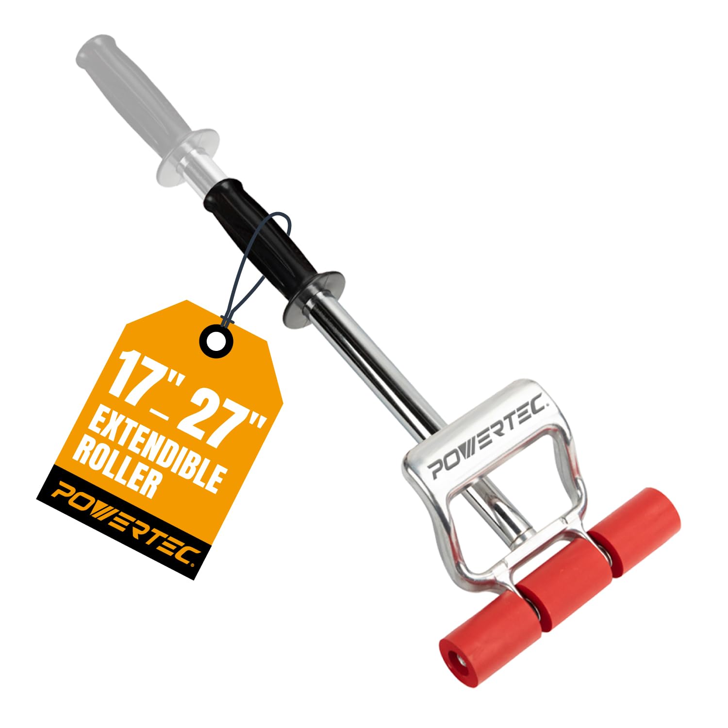 Extendable Floor and Wall Roller for Vinyl Flooring, Tile & Linoleum Roller with Extendable 17" to 27" Handle, 7.5" Wide for LVP, Veneer, Carpet, Wall Coverings, 1PK (71033V)