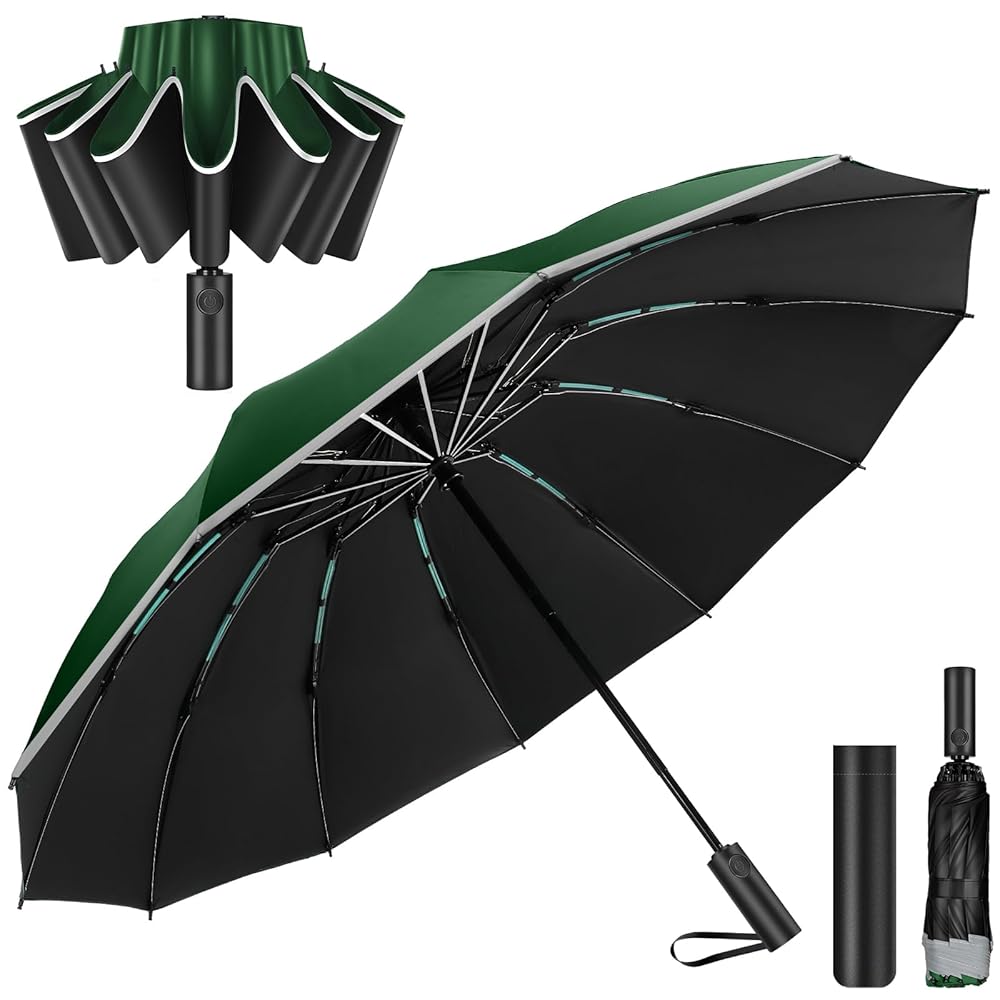 新品未開封　ナデテ　雨　Ame 3本セット 3秒で折りたためる 雨傘】urawaza(ウラワザ) slim 55cmUV ミモザ