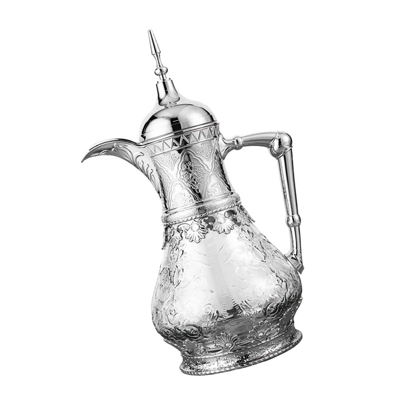 Tsophreniq Transparency Glass Vessel with Ergonomic Handle for Comfortable Pouring Spill Safe Spout Pitcher