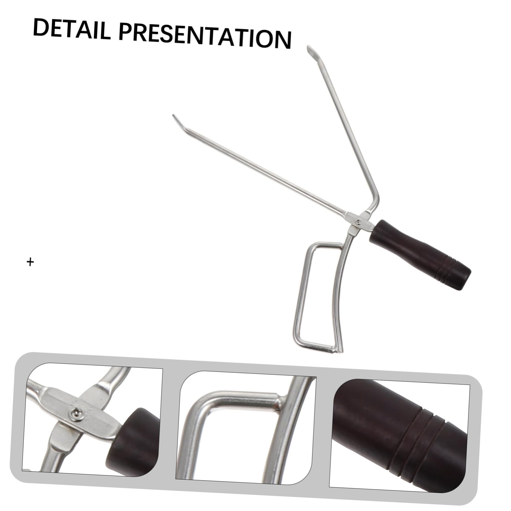 Pinzas Mango de Haya Maciza para Carbón de Barbacoa | Abrazadera de Carbón Extendida, Acero Inoxidable y Madera, 1, Decoracion Verano