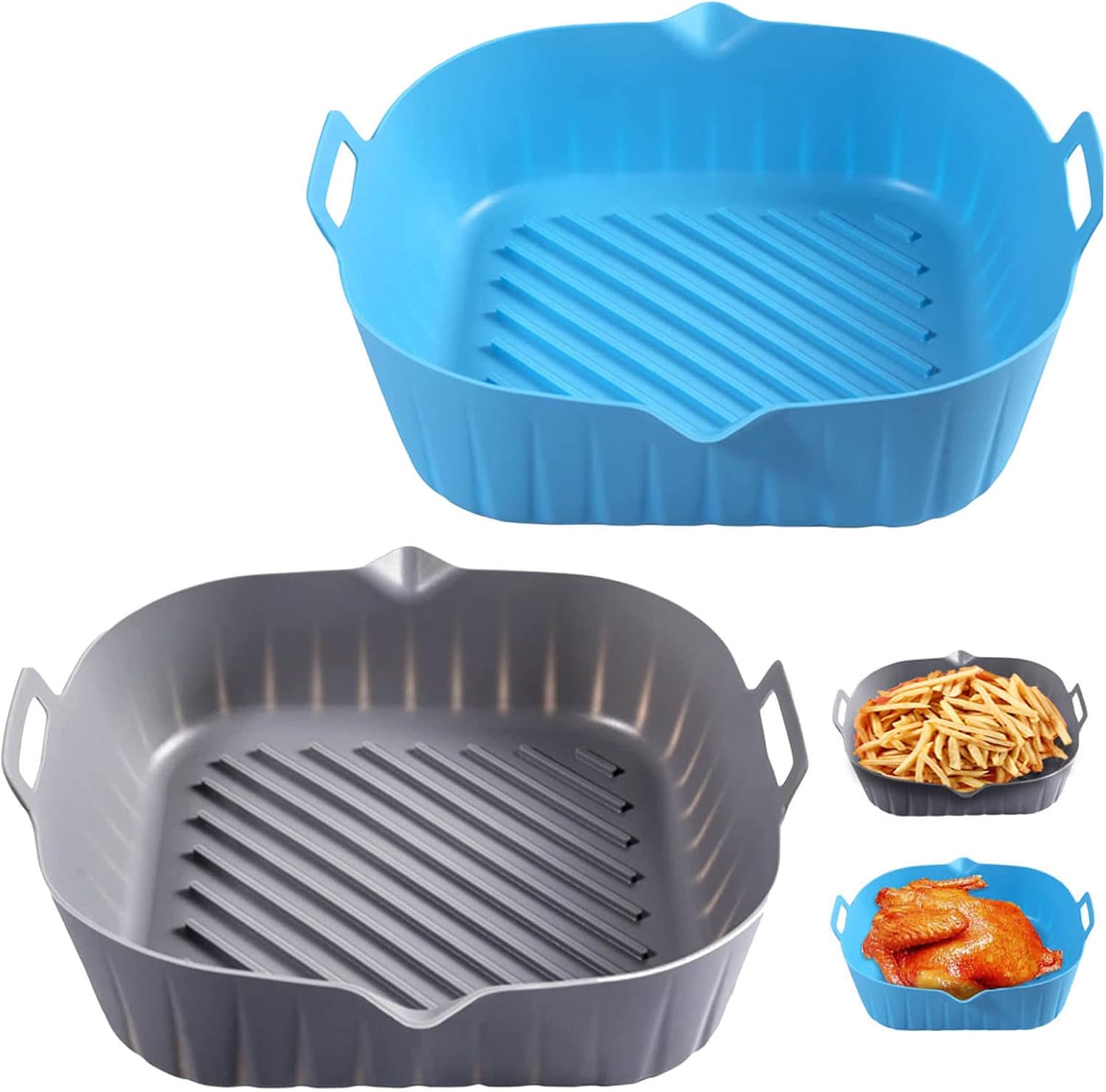Air Fryer Liners Reusable Air Fryer Silicone Liner Square Air Fryer Accessories Replacement of