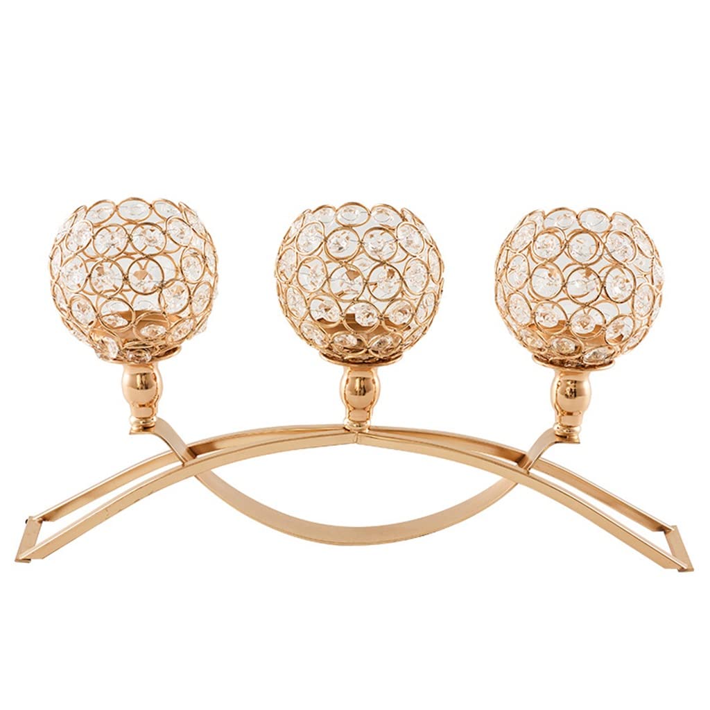 HTTGDGDH European Wedding Plating Gold Candlestick Iron Art Candle Cup Romantic Candlelight Dinner Ornaments,