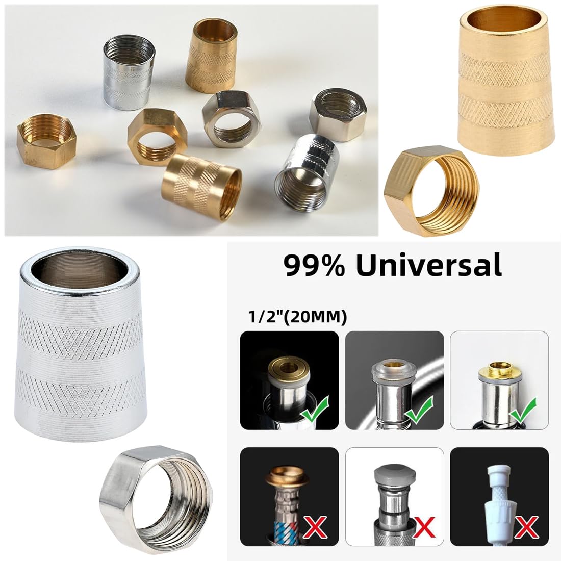 Stainless Steel Shower Hose – 4.9 Ft (150cm) Flexible Copper & PVC Inner Tube, Explosion-Proof, Universal For Handheld Showerheads & Water Heaters