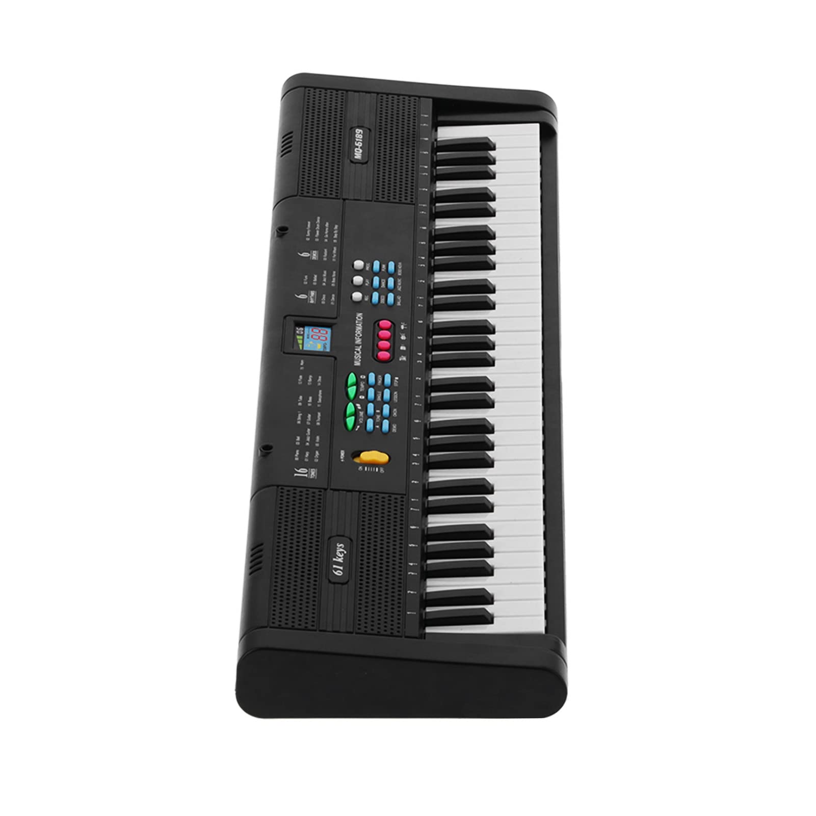 RiToEasysports Wielofunkcyjny Elektryczny Instrument Klawiszowy 61 Klawiszy z Mikrofonem Kablowym USB dla Początkujących i Dzieci