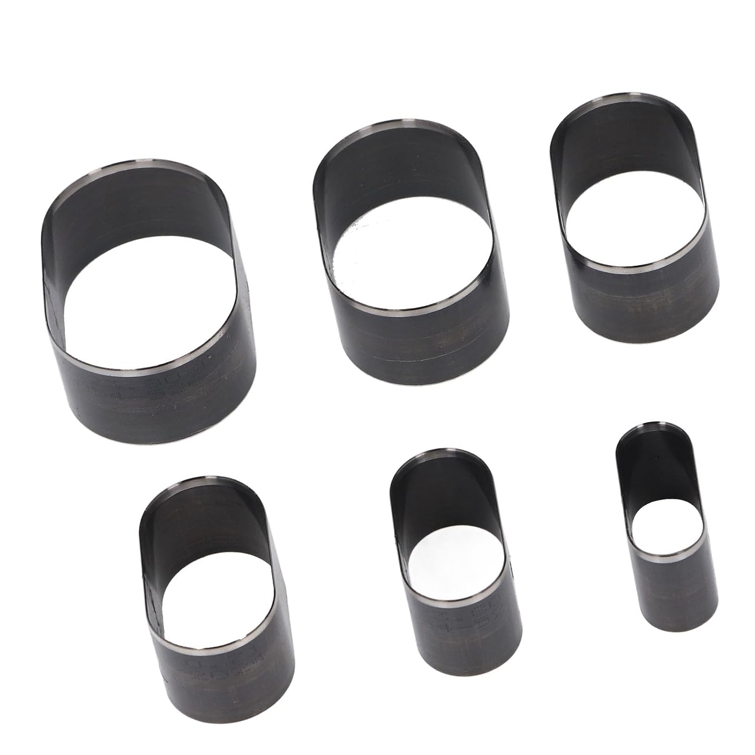 Leather Cutting Dies Set, 6Pcs Leather Cutting Oval Hole Hollow Punch Cutter Die Punching Tool,Elliptical Shape Leather Hollow Punch Cutter Dies
