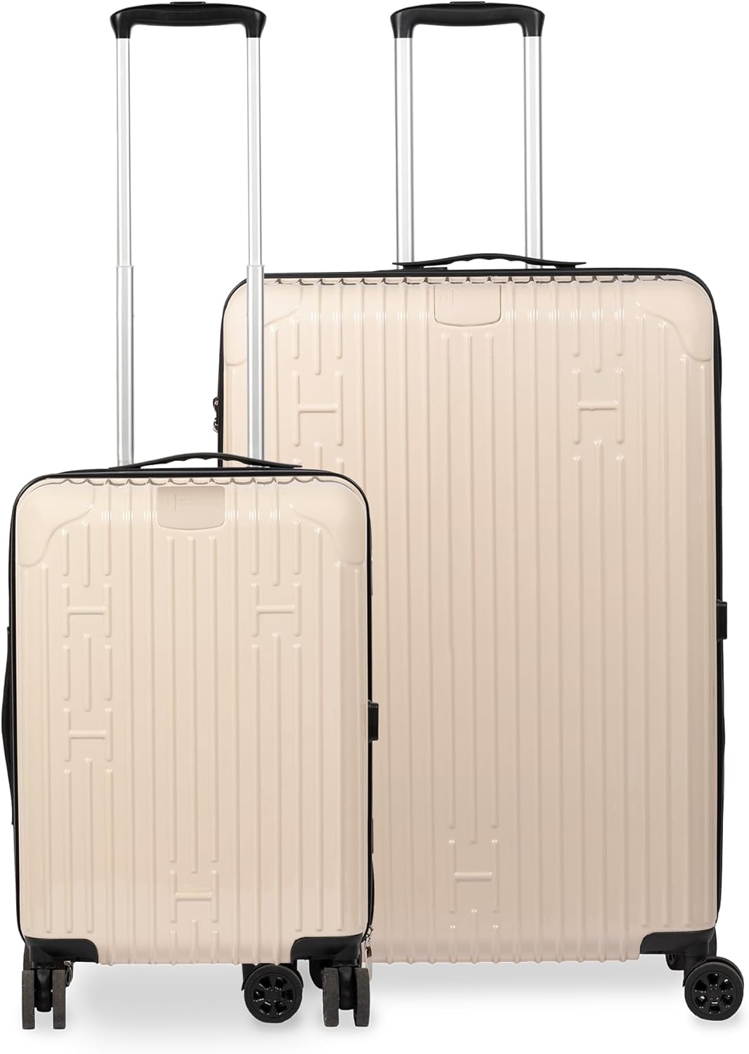 Aroma360 Hotel Collection - Durable Polycarbonate Expandable 20 inch Carry-On Luggage - High Performance 360° Spinner Wheels - Built-In Digital Weight Scale and TSA-Approved Lock - Champagne