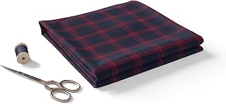 BIGREAMS Checkered Cotton Shirt Fabric for Men – 58 Inch Wide Unstitched Plaid Fabric Material for Men's Shirts, Casual & ... Price In India