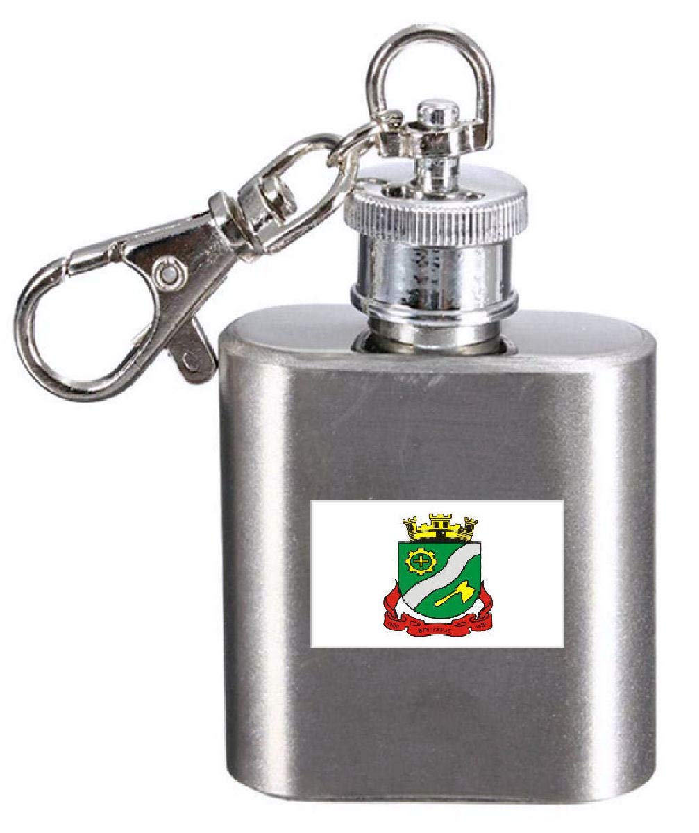 Porte-clés flasque Père Noël Catarina gravé avec drapeau d'état