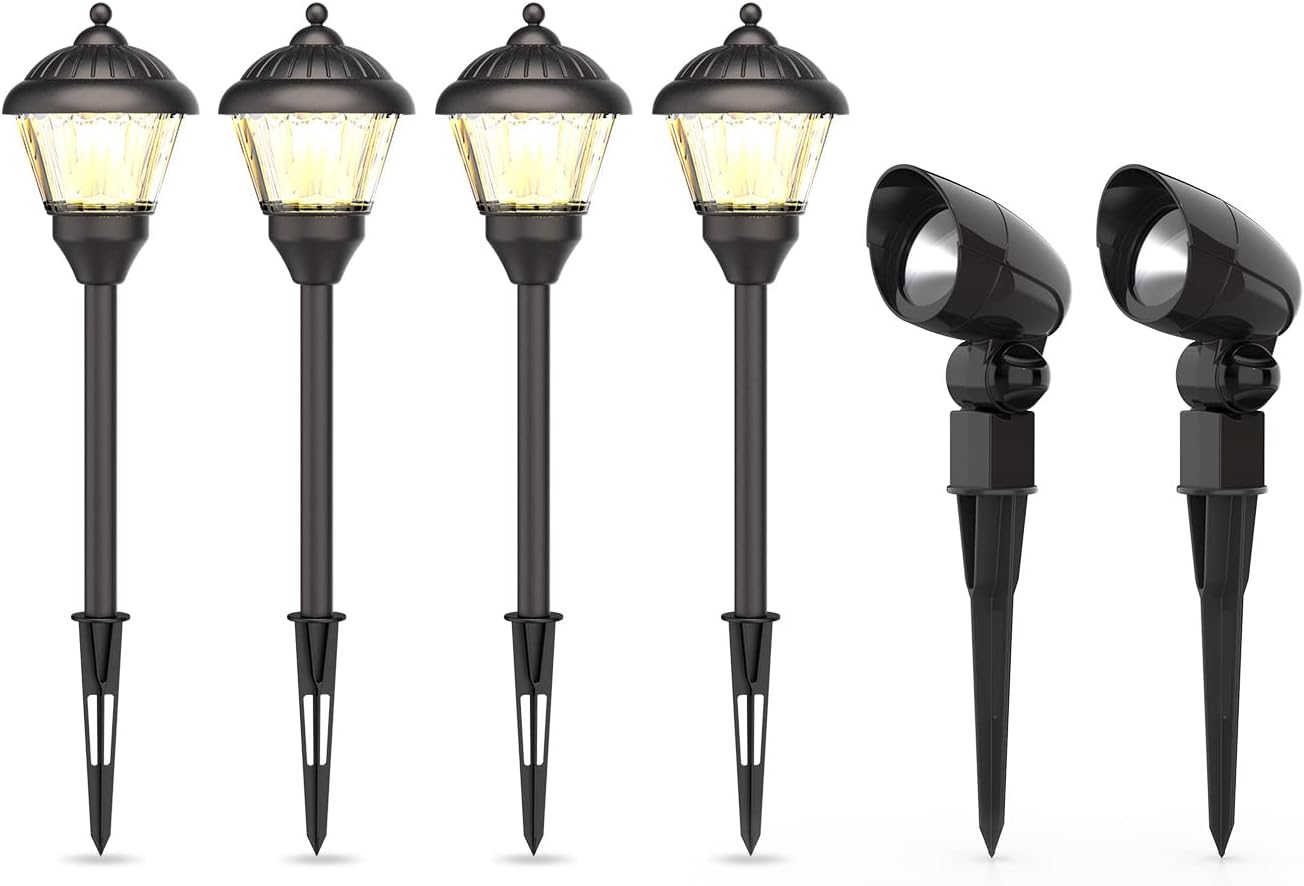 GOODSMANN Landscape Lighting Low Voltage Path Lights 4PK LED 1.5W 100