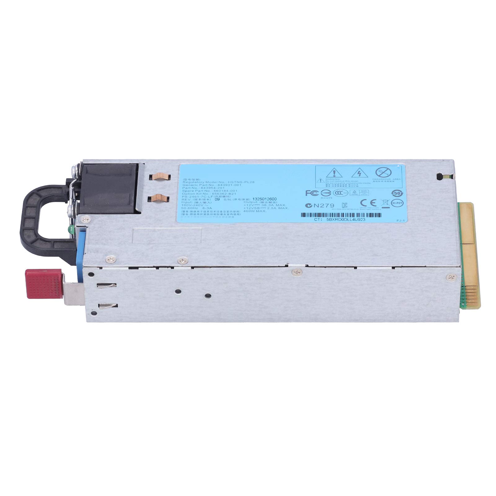 AMONIDA Alimentatore per Server G8 da 460 W Componenti di Fascia Alta Durevole Facile da Usare per DL360E G8 DL385P Acciaio Inossidabile
