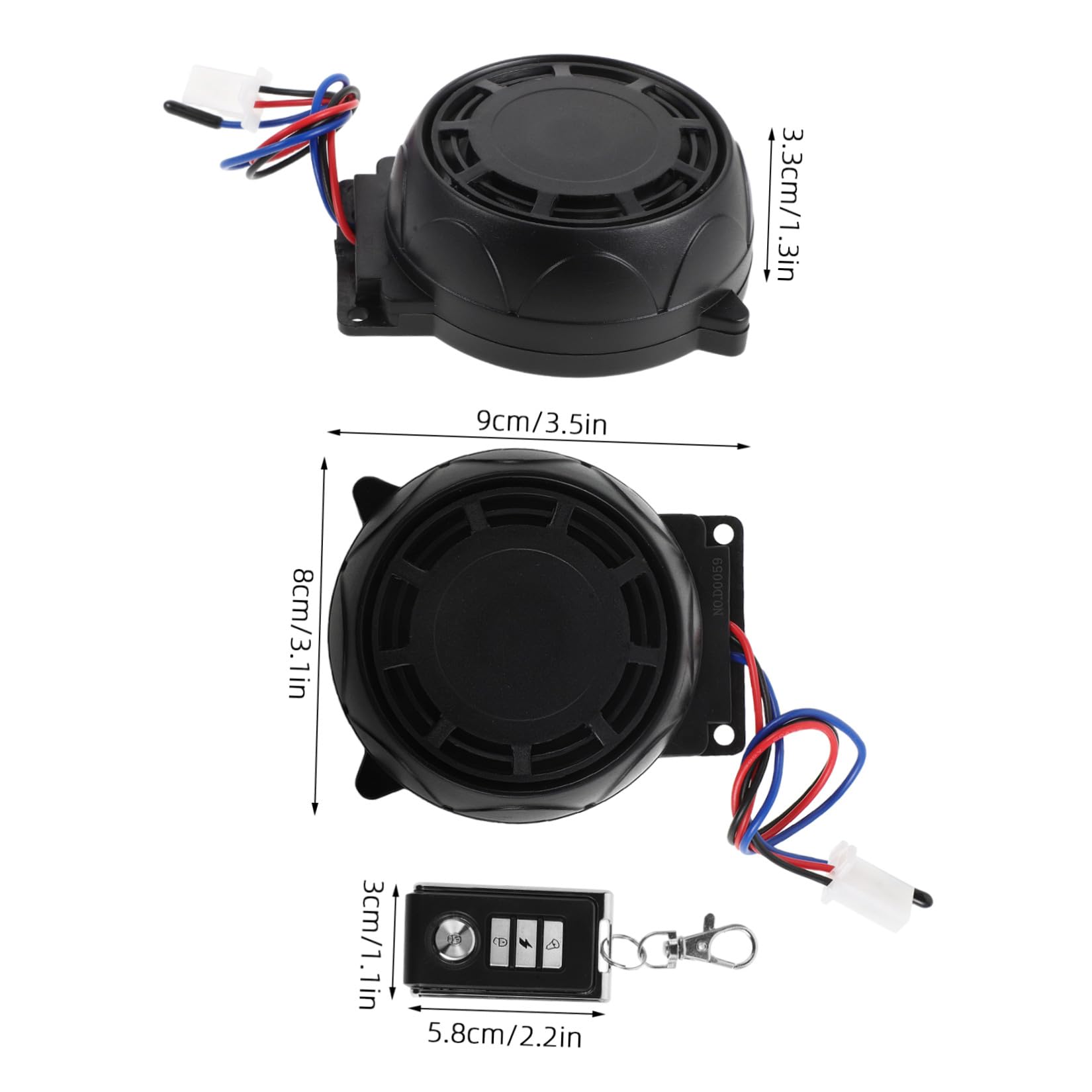 BETOOKY Allarme Antifurto per Motociclette Modello Disco Volante con Telecomando in Metallo Integrato Facile Installazione e Protezione per Moto