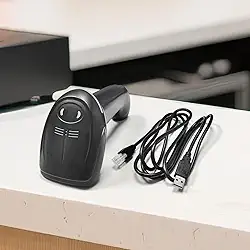 Leitor de código de barras USB, leitor de código de barras CCD portátil com fio, suporta leitura de tela UPC leitor de código de barras para armazém, biblioteca, supermercado