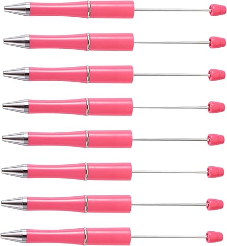 Miniatura 8 de Beadthoven - 20 bolígrafos de plástico con cuentas de tinta negra, para manualidades, suministros de decoración de bolígrafos, oficina, escuela