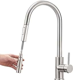 YESOP Torneira Cozinha Gourmet Misturador Inox 304 Escovado/Preto/Cromada (Escovado-B)