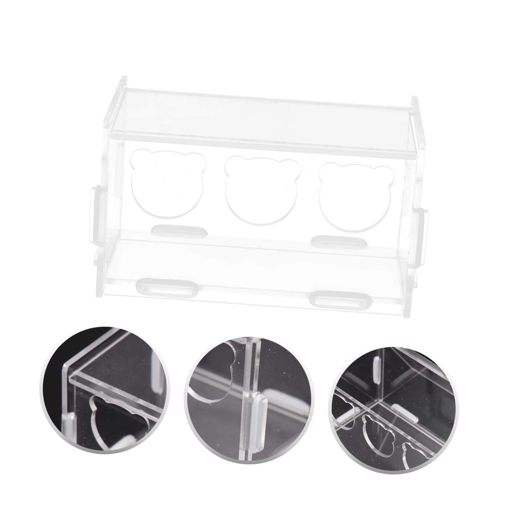 FONDOTIN Rutin Chicken Nesting Boxes Acrylic Feeder Food Storage No Mess Feeder Bowl