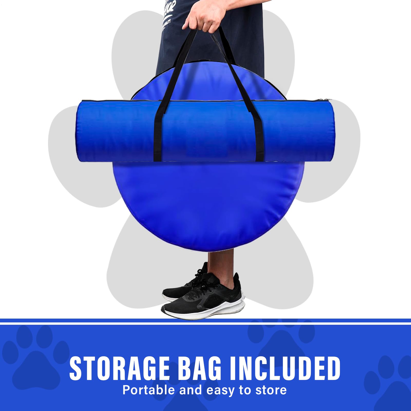 Dog Agility Training Equipment, Dog Agility Course Backyard Set with 2 Adjustable High Hurdle, 2 Tunnels, 6 Weave Poles, Pause Box, Jump Ring, Snack Bag, Folding Bowl, Balls, Whistle, Carry Bag - image 6