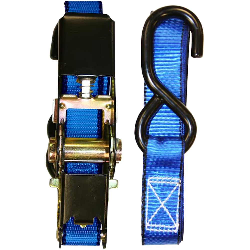 Everest Premium Ratchet Tie Down – 1 szt. – 150 cm – obciążenie robocze 136 kg – wytrzymałość na zerwanie 408 kg – alternatywa Cambuckle – pasy ładunkowe idealne do ruchomych urządzeń, sprzętu