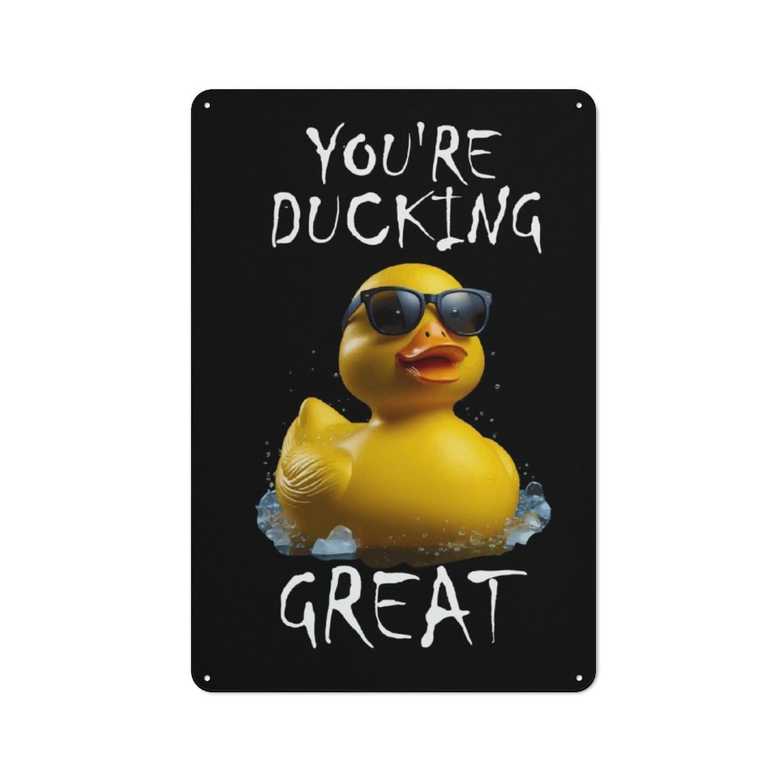 Junmoney Rubber Duck Ducking Great For Garden Room Or Summerhouse, Rustic Tin Sign 30X20cm, Tin Sign Wall Decor For Garden Rooms And Summerhouses