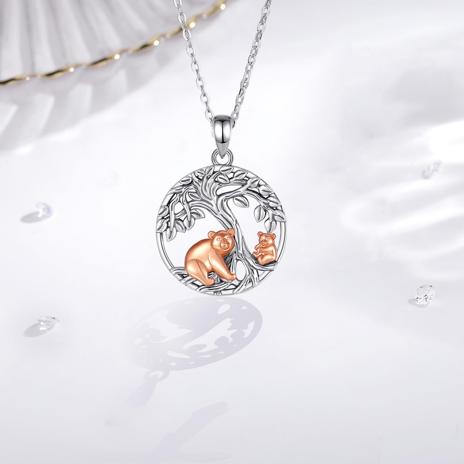 INFUSEU Regalos Para Mamá, Mamá E Hijas Collar Originales Colgante Madre Joyería Regalo
