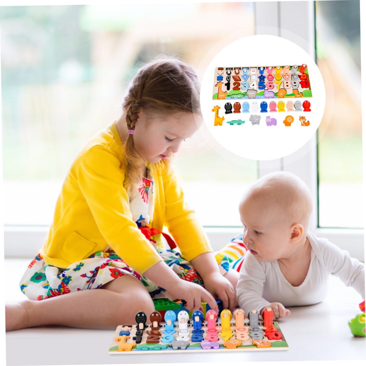 Juguete de Formas a Juego de Madera 1 Juego, Rompecabezas para Niños