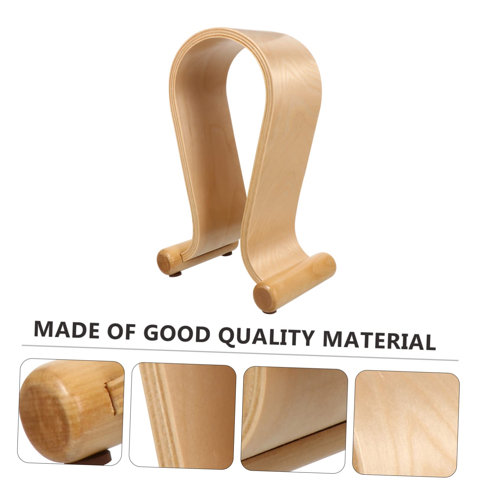 MAGICLULU Holz Kopfhörerständer U-förmig aus Walnussholz Stabiler Headset Halter für Over Ear Schreibtisch Organizer für Gaming und Büro
