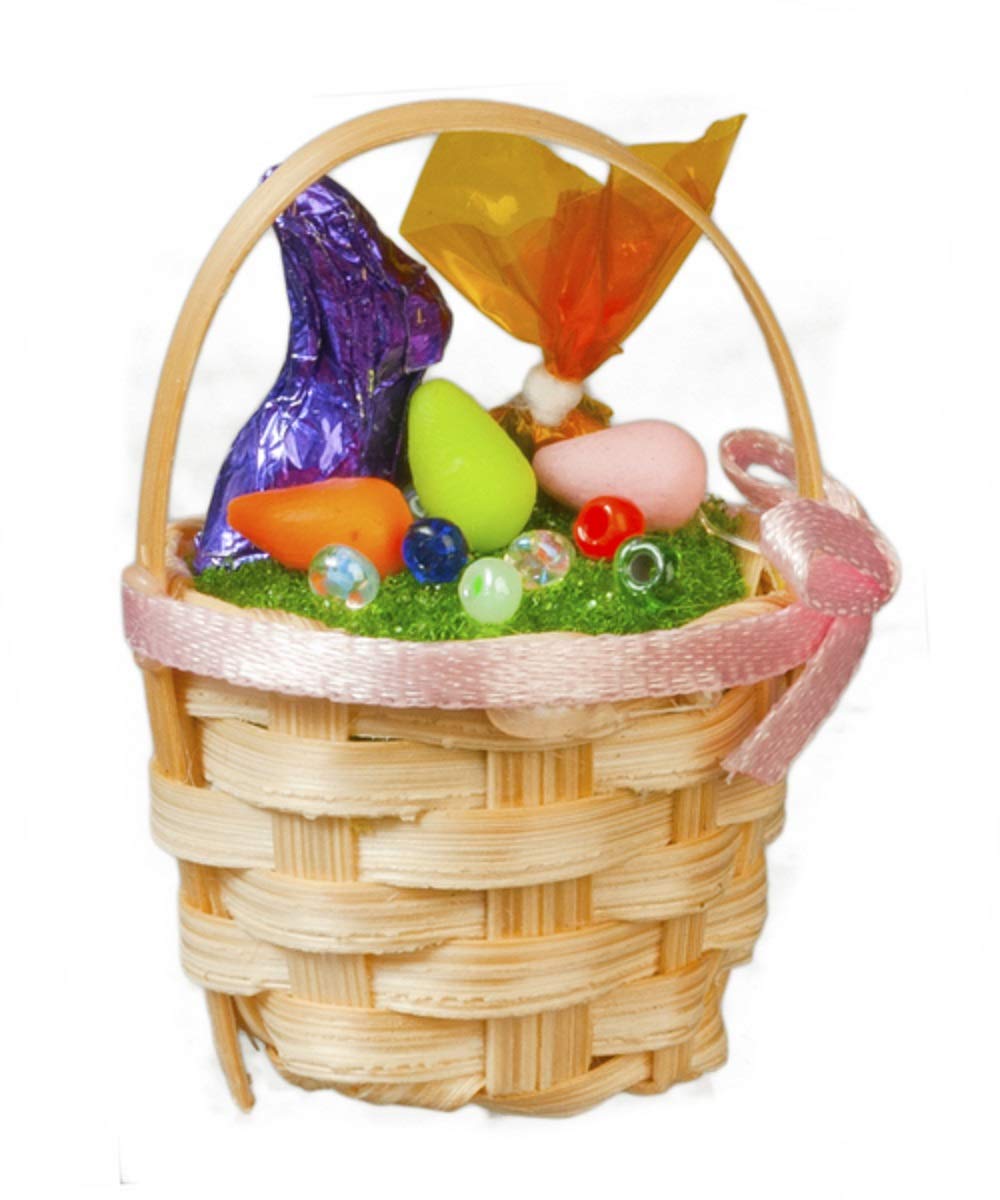 Amazon.com: Town Square Miniatures Dolls House Easter Basket with