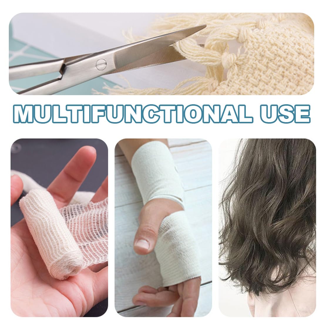 Ciseaux d'infirmière en acier inoxydable brossé autoclavables 14 cm, Ciseaux de soins infirmiers pour bandage professionnel à bout Rome