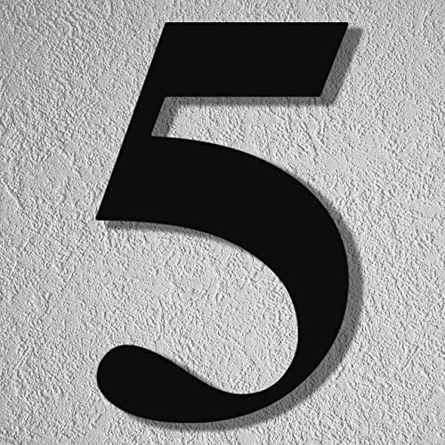House Numbers, 8 Inch Modern Large House Numbers, Black Home Address Numbers, Acrylic Building Street Number Sign, Number 5 #TOP23