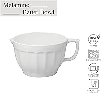 Vista 14 de UPware Latte Style Melamine Batter Bowl with Pour Spout, Handle and Non-Slip Base, Grip Handle for Easy Mix and Pour, Home Essentials Cooking and