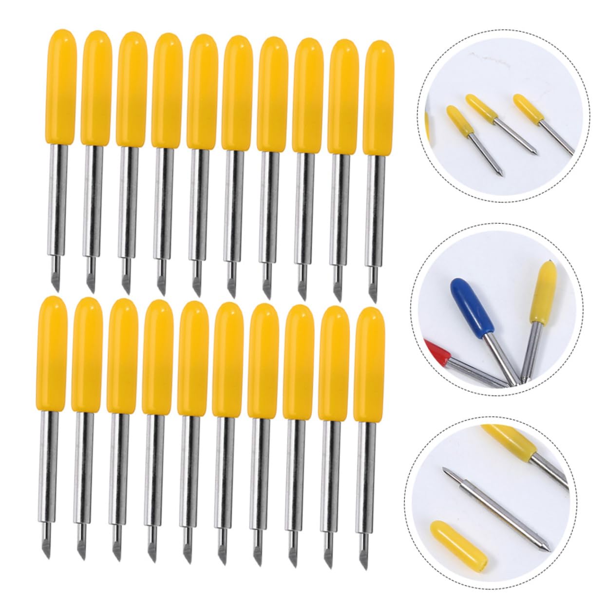 250pièces Lames De Remplacement pour Cutter Vinyle Compatible avec Divers Modèles pour Découpes Précises sur Matériaux Fins