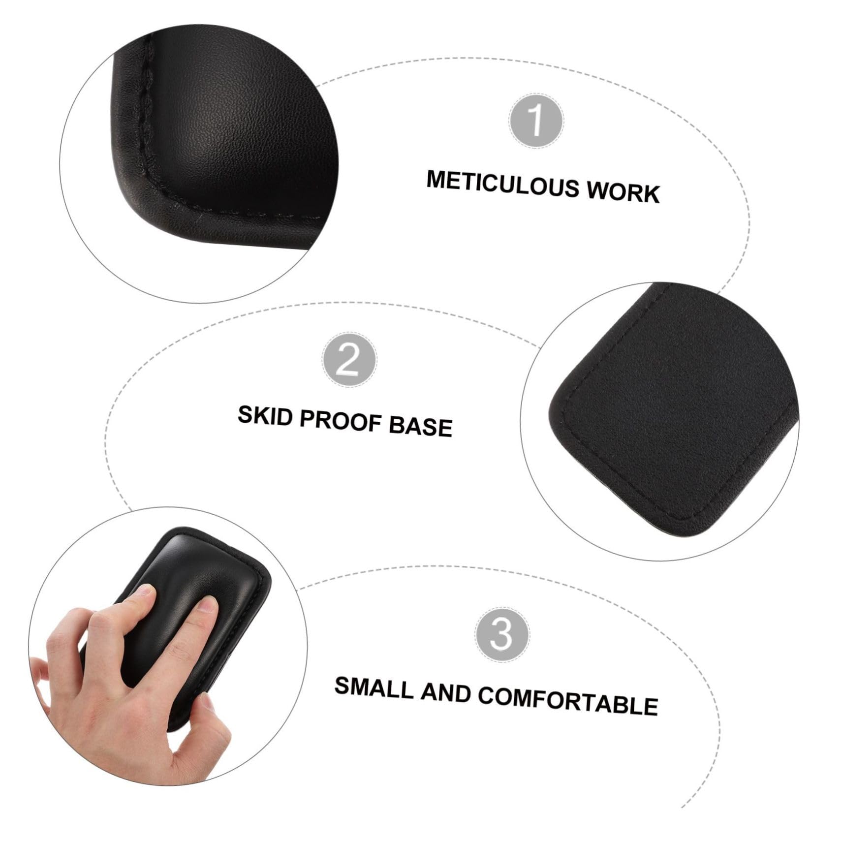 Gadpiparty 3 Set Tappetino Ergonomico Poggiapolsi Per Tastiera E Mouse Pelle Per E Gomito Antiscivolo E Portatile Per Ufficio 2 Pezzi * 3