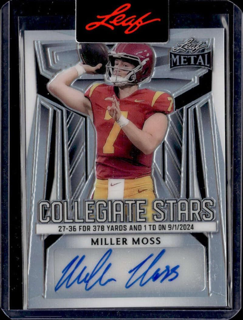 MILLER MOSS RC AUTO 2024 Leaf Metal Autograph 29/35 Collegiate Stars USC NM-MT Football Prospect