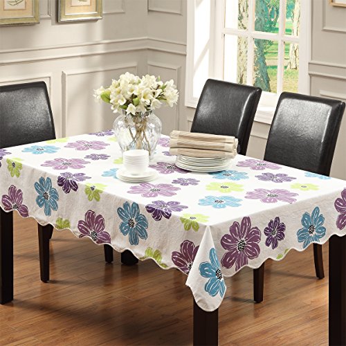 Ennas Cz219 Flannel Backed Vinyl Tablecloth Waterproof Oblong(Rectangle) (46-Inch By 59-Inch Oblong(Rectangle)) #TOP1