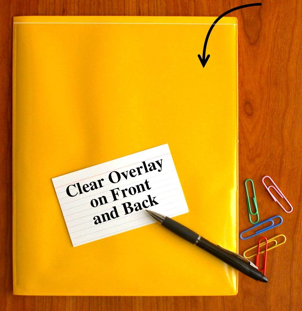 StoreSMART - Plastic Multi-Pocket Folders - Yellow - Four-Page - 25 Pack - ZR8006-Y-25