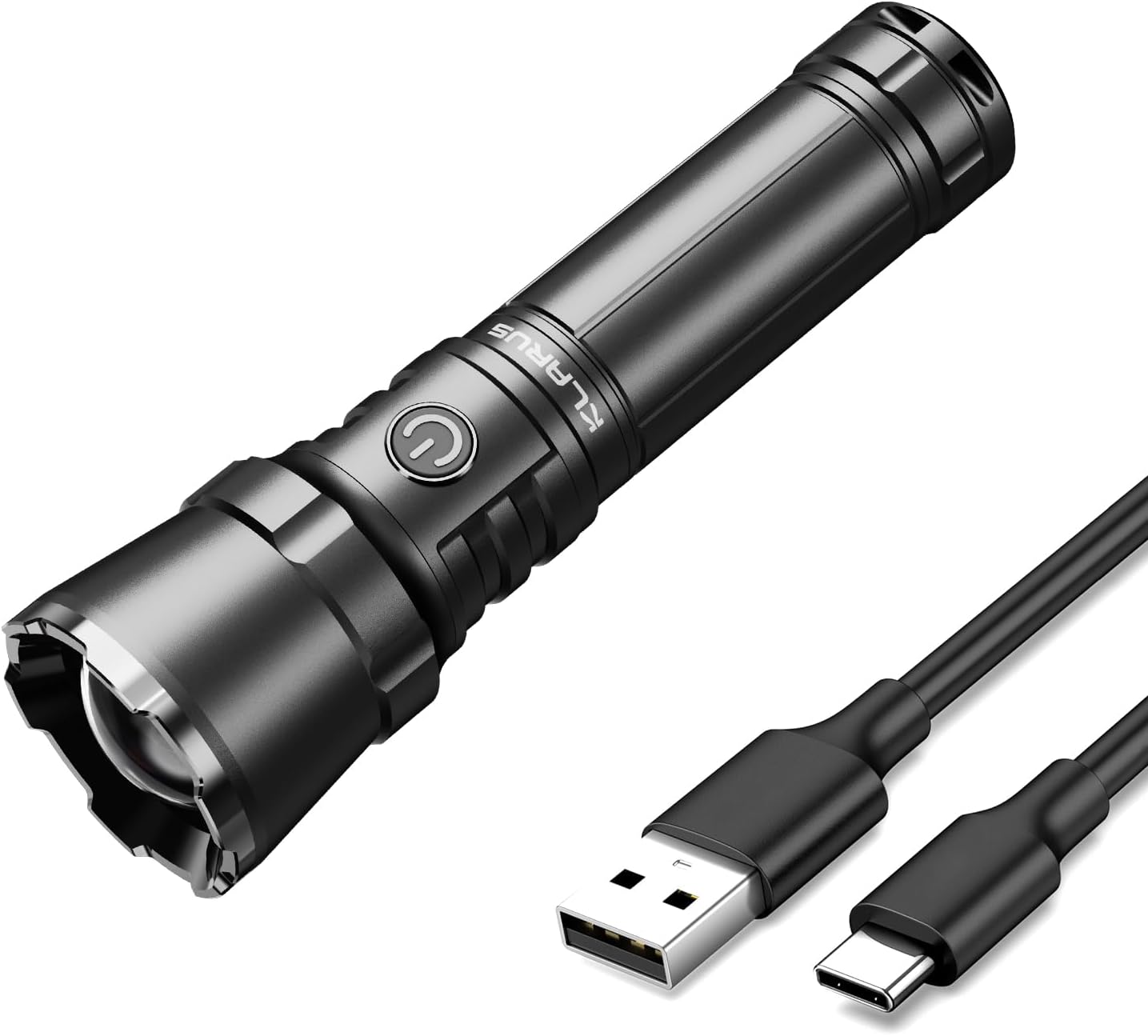 KLARUS EP10 1000 lumen USB C oplaadbare zaklamp, dubbele zijschakelaar, tactische zaklamp, 4 modi, IPX6 waterdichte handheld zaklamp voor camping, outdoor, huishouden