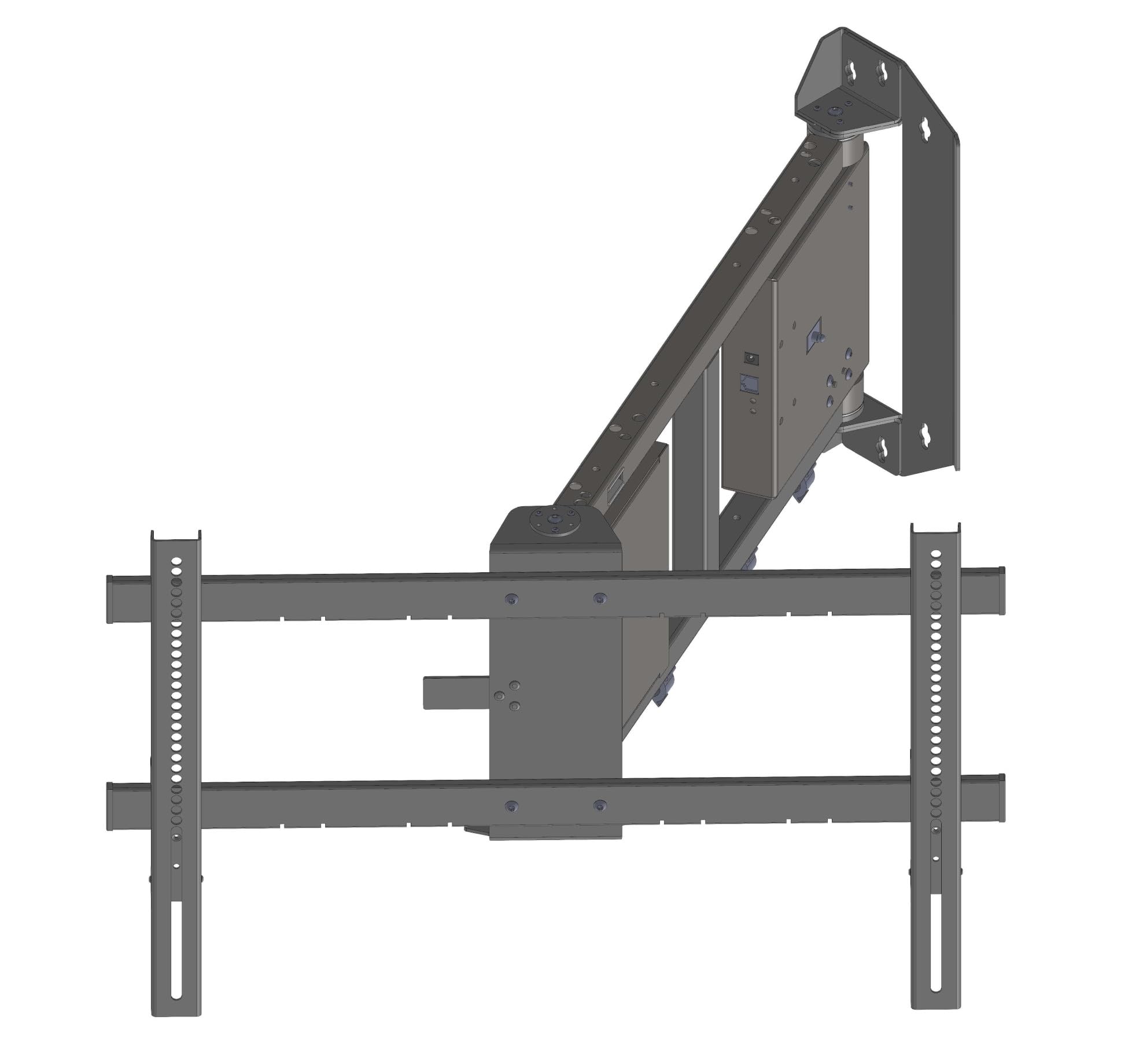 SABAJ Soporte TV pared motorizado para TV 75" pulgadas, giratorio electrico oculto 130 + 90 grados, OTW-L hasta 40kg con mando a distancia VESA hasta 600x400, smart plug wifi para televisores LCD/OLED