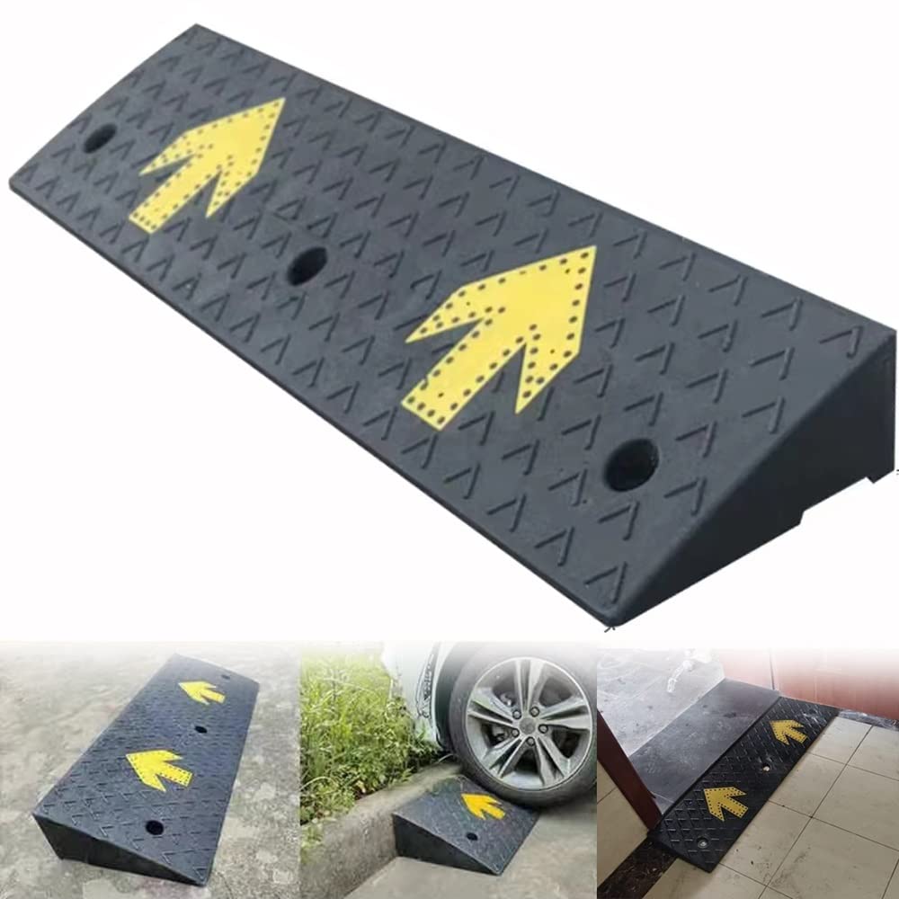 Heavy Duty 3 Ton Ramp For Trucks And SUVs BESEA Rubber Curb Ramps (4 ...