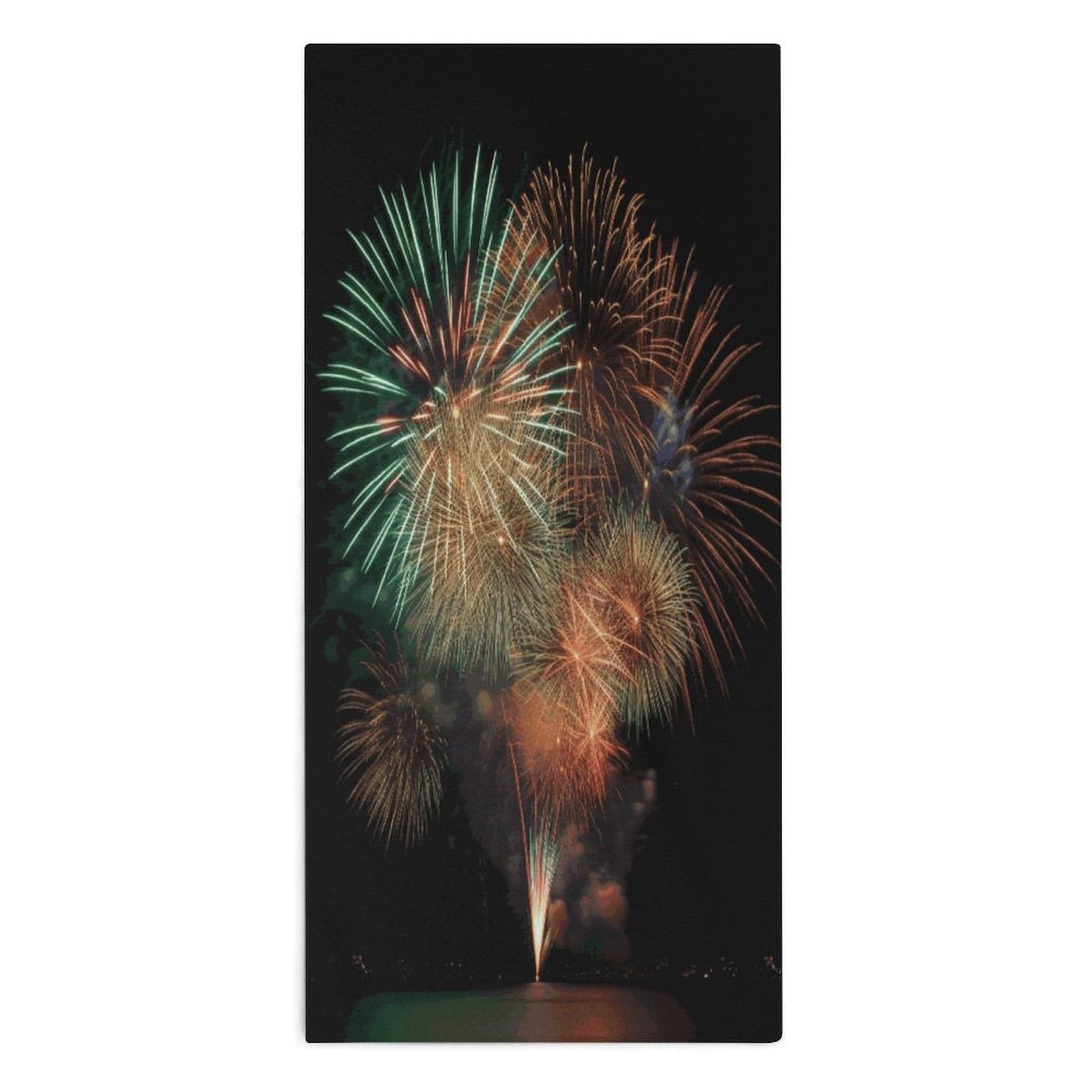 Fodpand Style Fireworks Microfiber Towels, Decorative Bath Towel Soft & Lightweight, Hand Towels Multipurpose Use For Bathroom, Pool, Gym, Spa, And Hotel Use