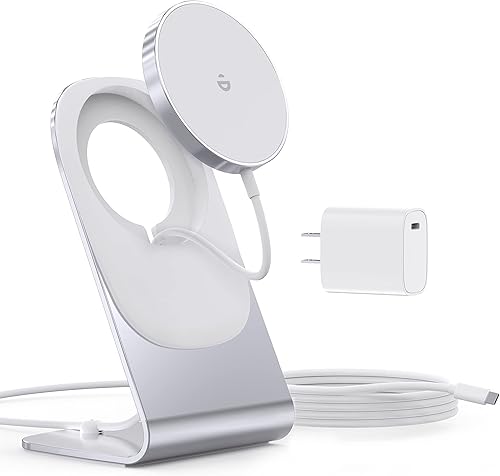 Cargador inalámbrico magnético para iPhone 17/16/15/14/13/12 - Cargador Mag+adaptador USB C de 20 W, soporte de carga inalámbrica rápida con cable