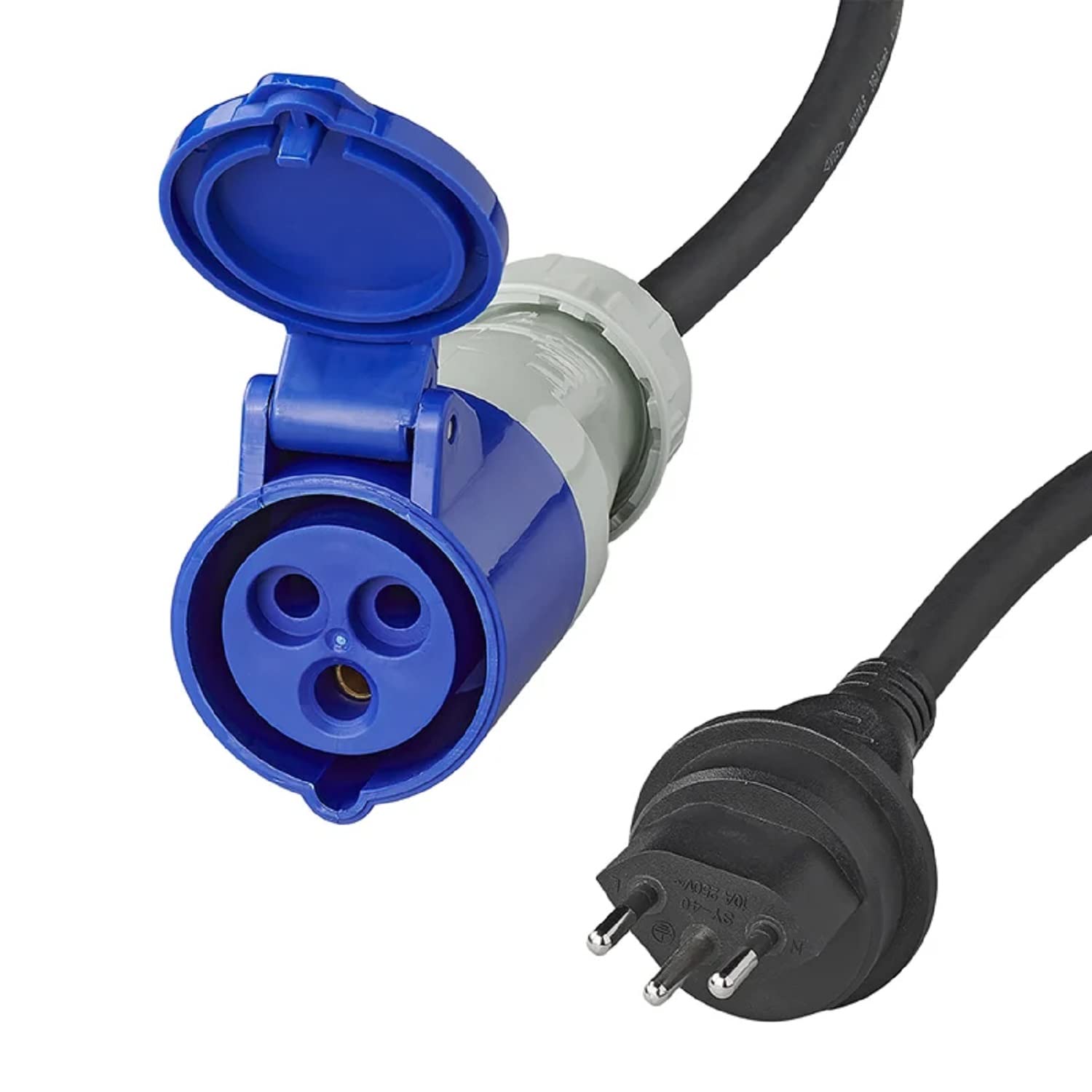 Camping Adapter CEE 40cm Schuko Kupplung Stecker 2,5 mm Kabel IP44 16A 230V VDE