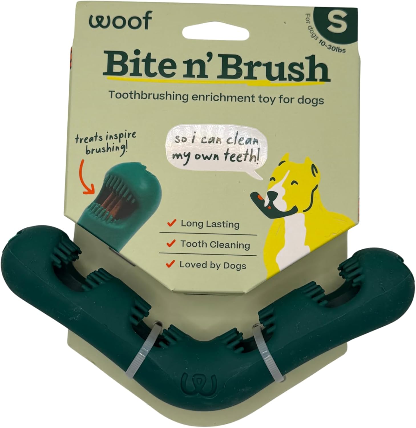 Woof Bite n' Brush Dog Dental Toy Size Small