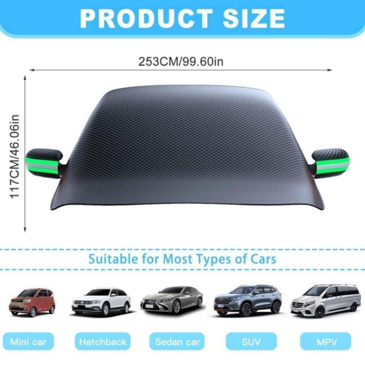 Frontscheibenabdeckung Für VW Multivan T7 Long 2021-2025 - Wasserdichtes Oxford-Gewebe