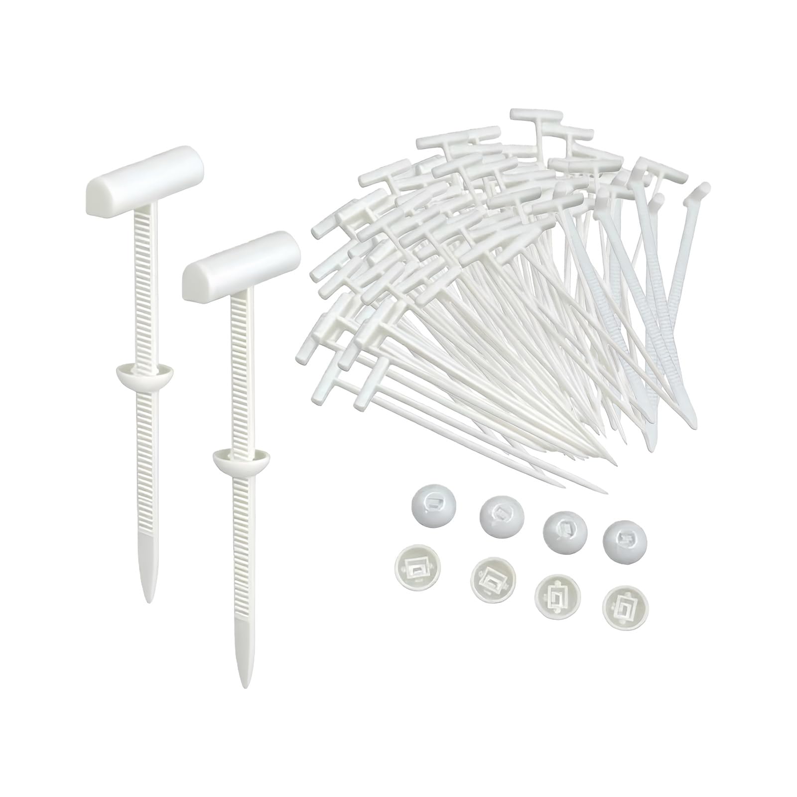 Tuygn White Multipurpose Nylon Cable Tie Buckle, Heavy Duty Locking Nylon Zip Ties Holder, Reusable Tie Buckle For Car Maintenance & Wire Management