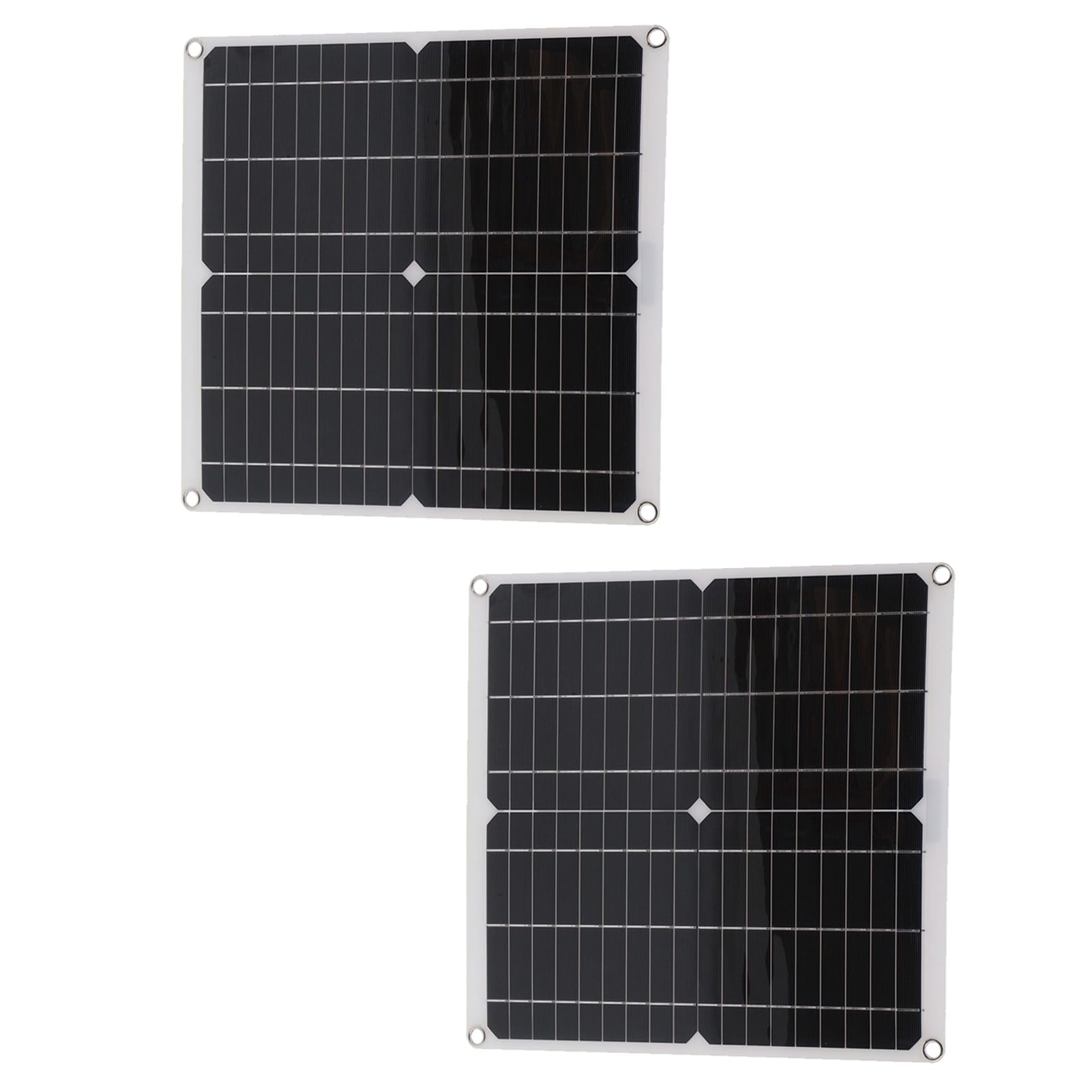 Aramox Kit de Panel Solar Módulo Solar Monocristalino 2 X 25 W 20 V con Controlador de Carga 60 A USB Dual Ligero Portátil para Camping Senderismo RV Carga de Emergencia