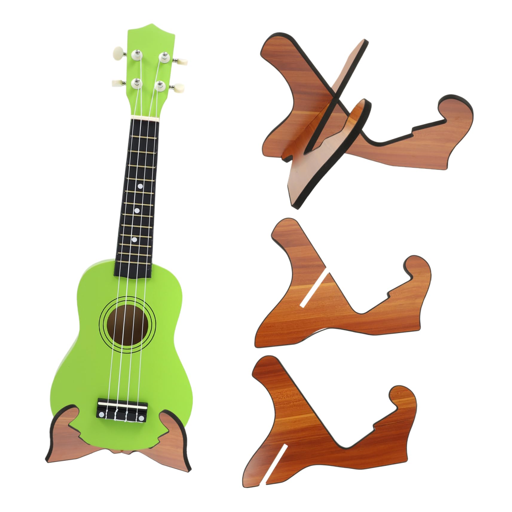 BESPORTBLE Supporto per Chitarra e Ukulele in Legno Reggistrumenti Stabile per Casa e Negozio Design Attraente